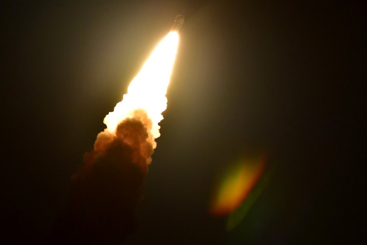 Une photos prise par Jim Watson lors du décollage de la