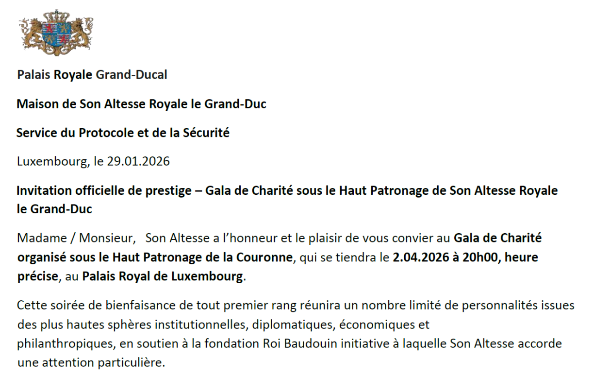 Déi Invitatioun ass e Fake