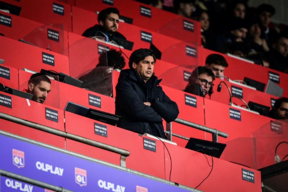 Lyon coach Paulo Fonseca has been forced to watch from the stands in Ligue 1 after receiving a long suspension