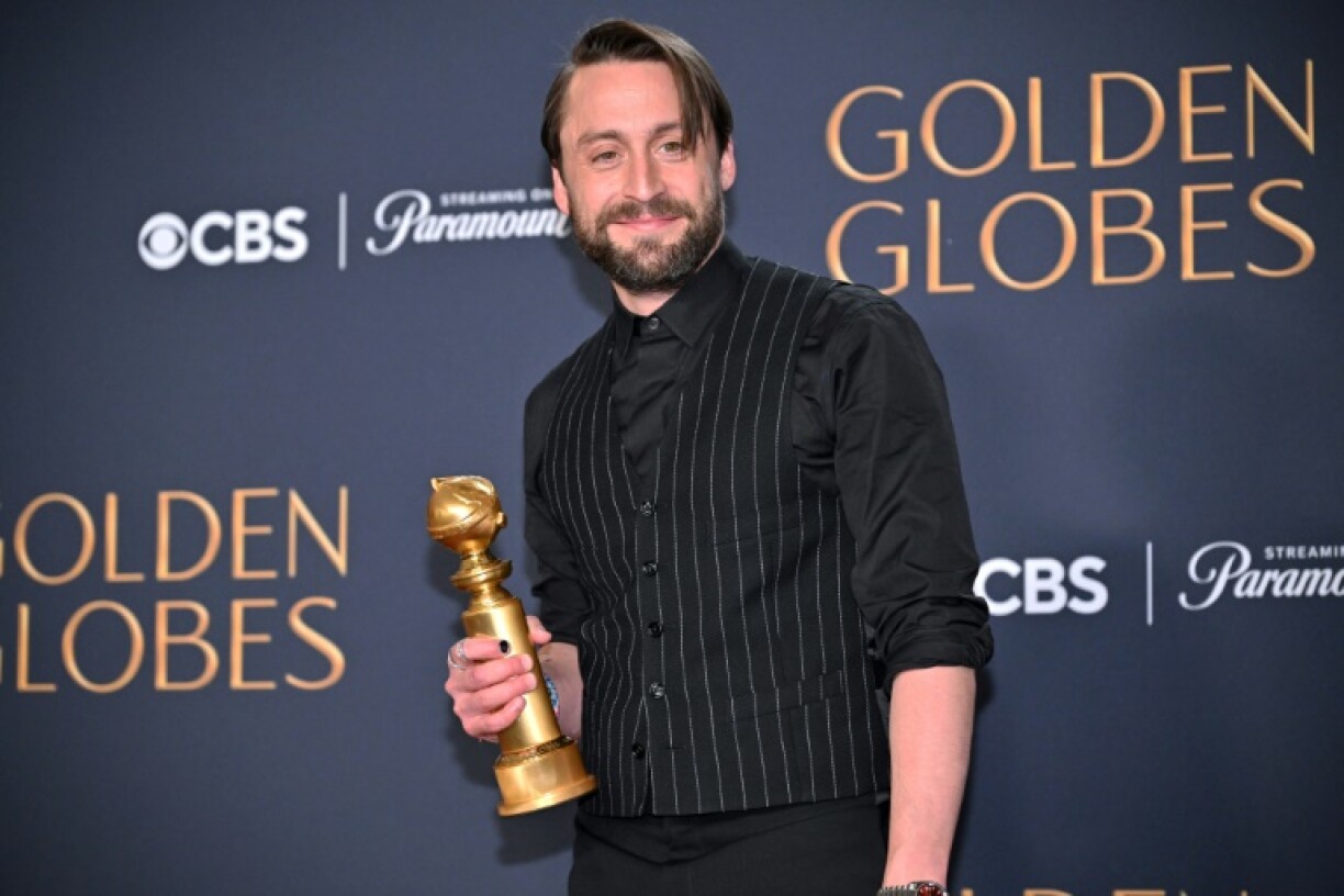 Kieran Culkin won the Golden Globe for best supporting actor for Jesse Eisenberg's awkward road trip comedy 'A Real Pain'