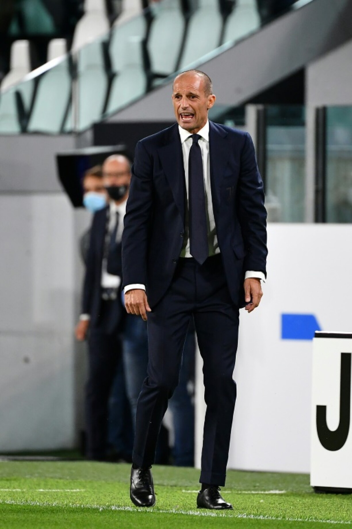 L'entraîneur de la Juventus Massimiliano Allegri lors du match perdu contre Empoli, le 28 août 2021 à Turin