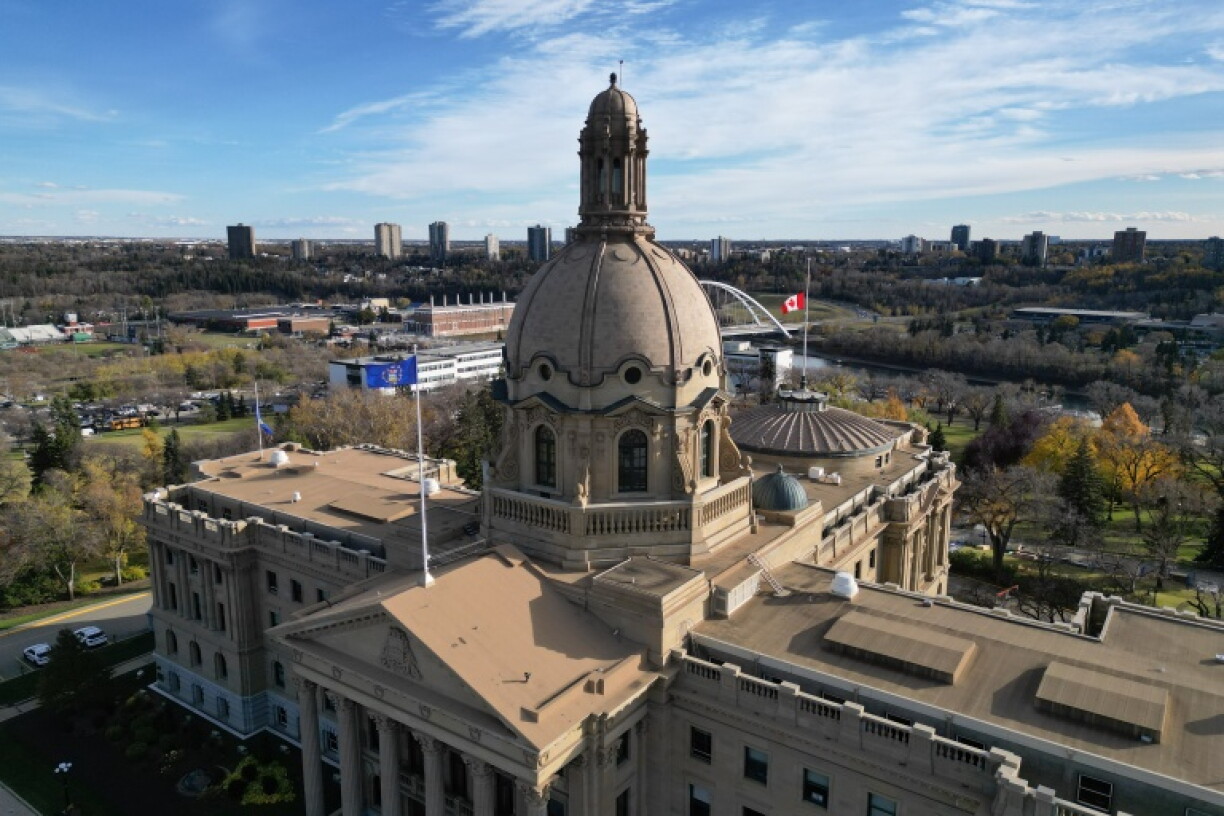 Une vue du parlement provincial de l'Alberta, à Edmonton (Canada), prise le 18 octobre 2026