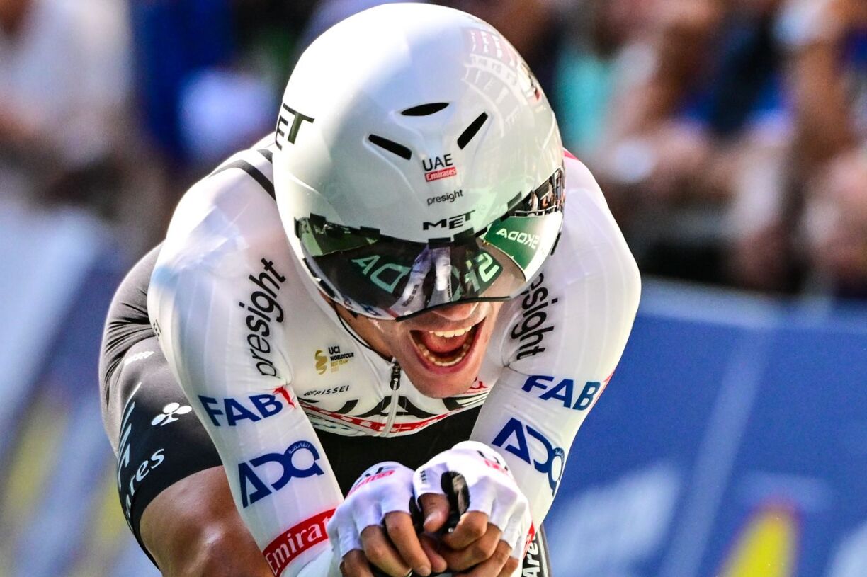 Juan Ayuso, vainqueur du chrono de la 4e étape du Tour de Luxembourg.