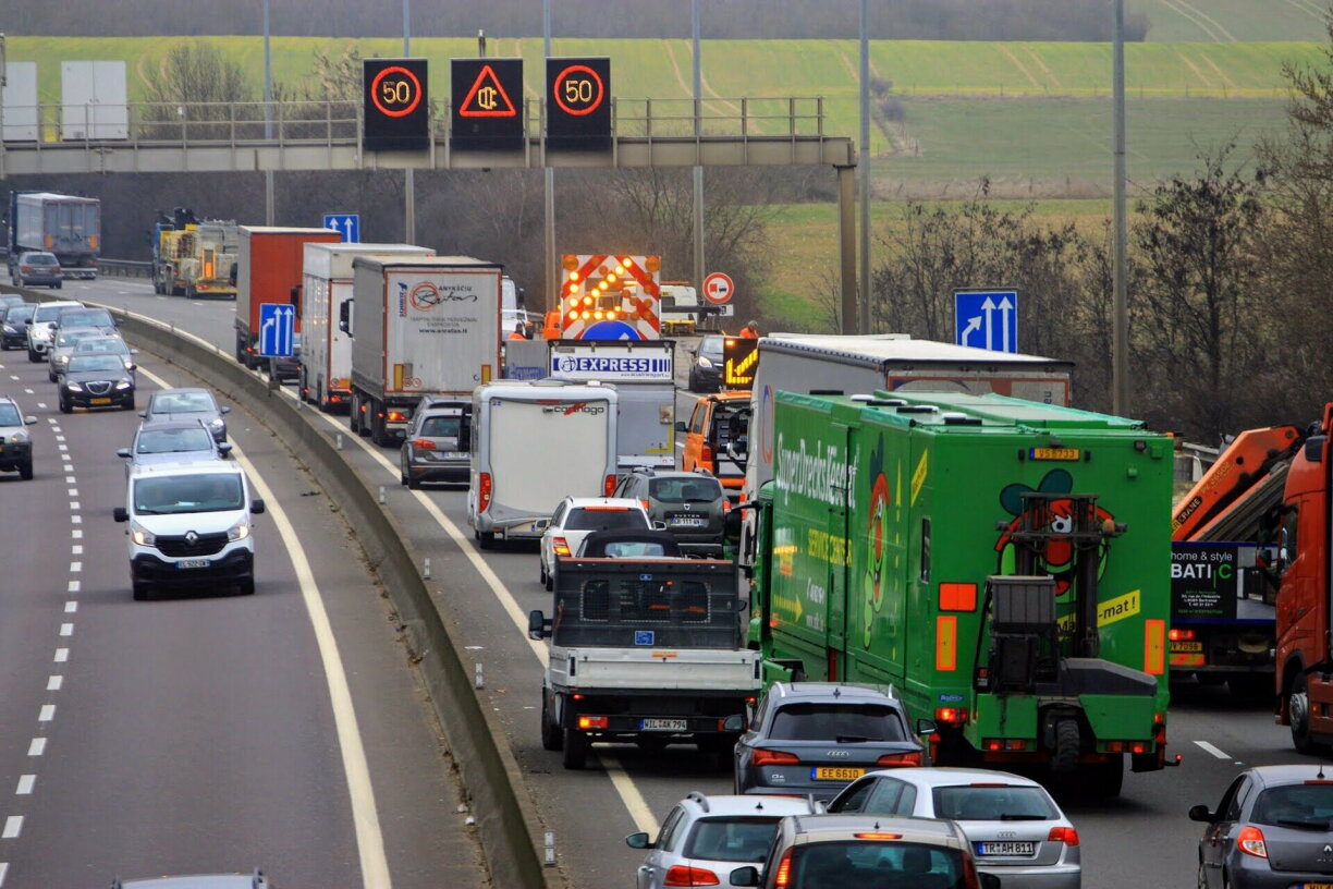 Une photo prise sur l'autoroute A3 en 2020