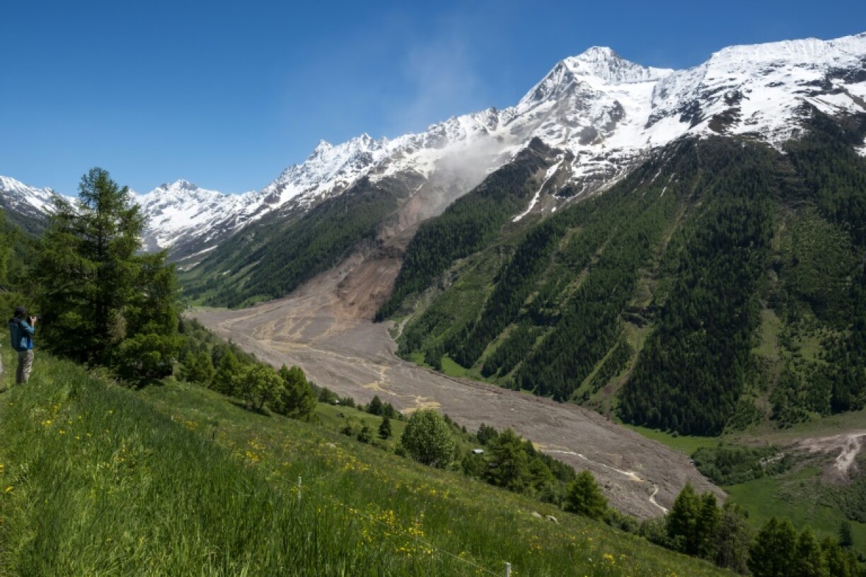 The Birch Glacier collapsed into the Lotschental valley, destroying the village of Blatten