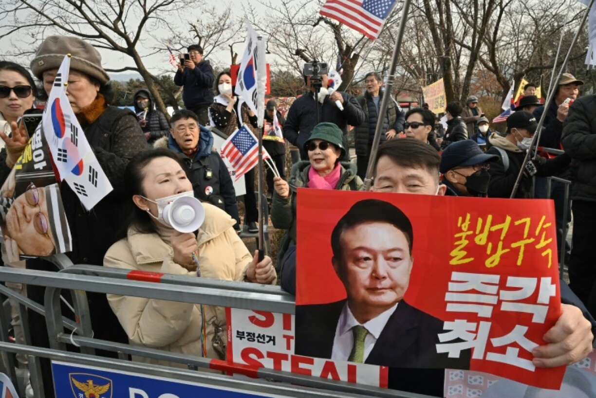 Supporters of arrested and impeached South Korean President Yoon Suk Yeol gathered to show their loyalty