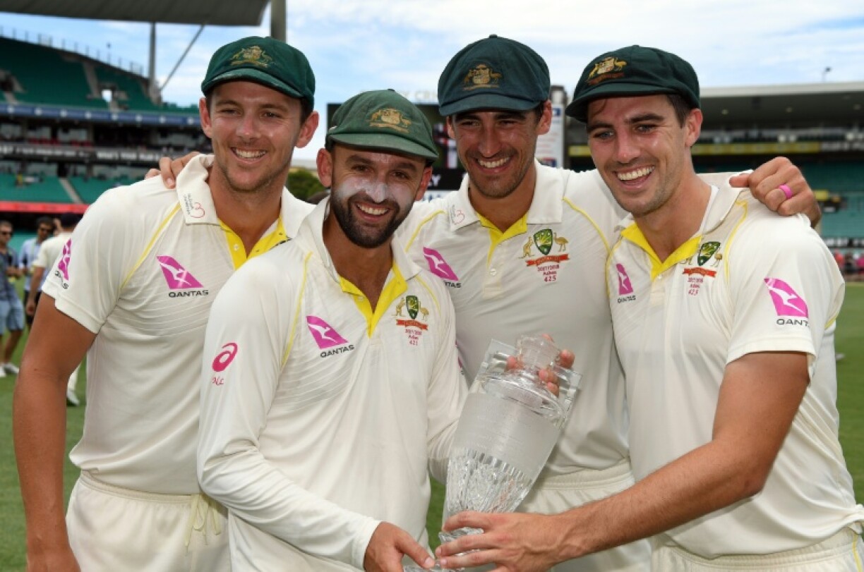 Australia's ageing bowling attack will be without the injured Joah Hazelwood (left) and Pat Cummins (right) for the first Test