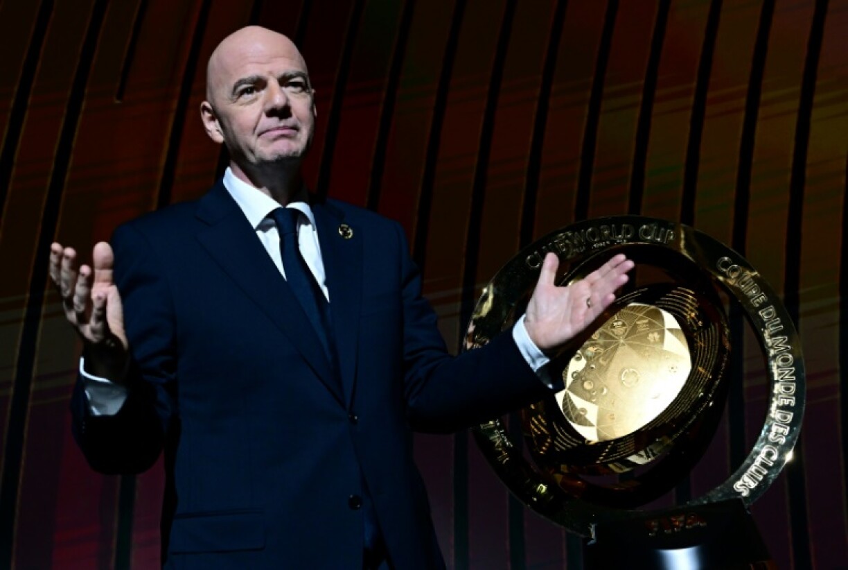 FIFA President Gianni Infantino ahead of the draw for the 2025 Club World Cup in Miami on Friday