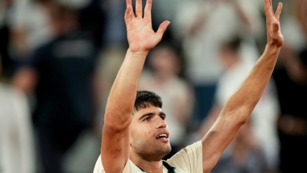 L'Espagnol Carlos Alcaraz vainqueur du Bosnien Damir Dzumhur le 30 mai 2025 à Roland-Garros