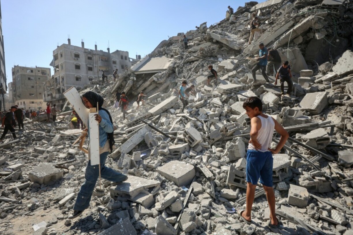 Des ruines dans la ville de Gaza, le 15 septembre 2025