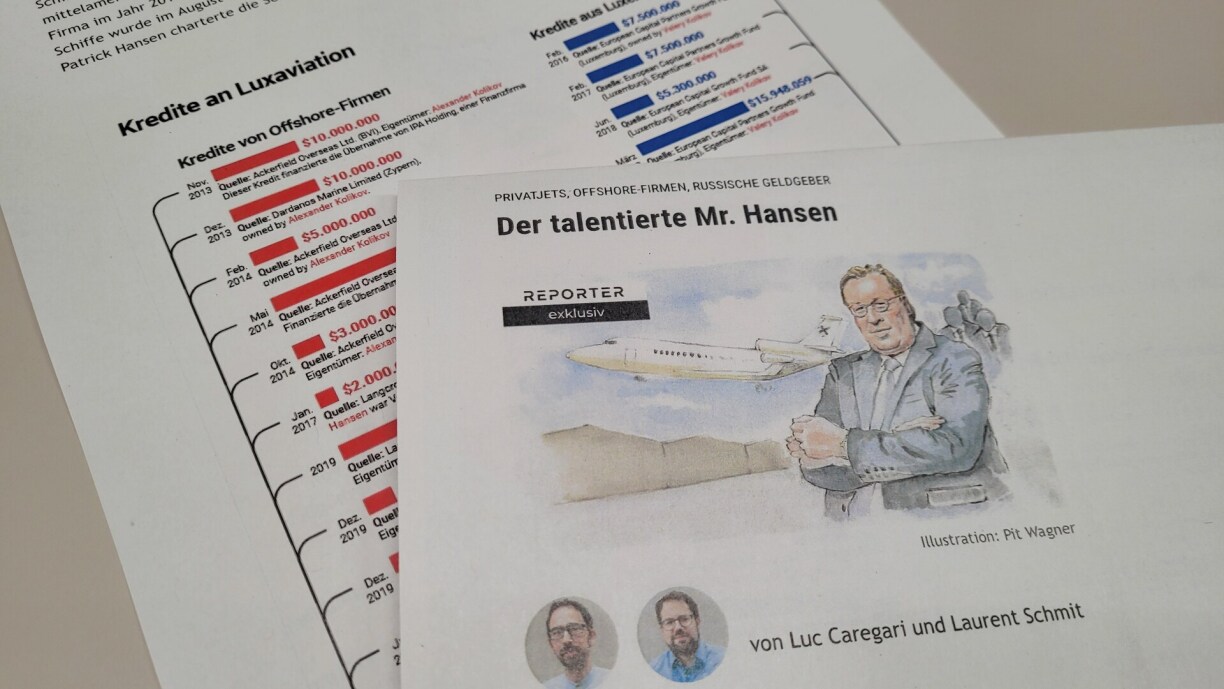 Reporter.lu huet e Freideg en Artikel iwwer d'Geschäfter vum Patrick Hansen publizéiert.
