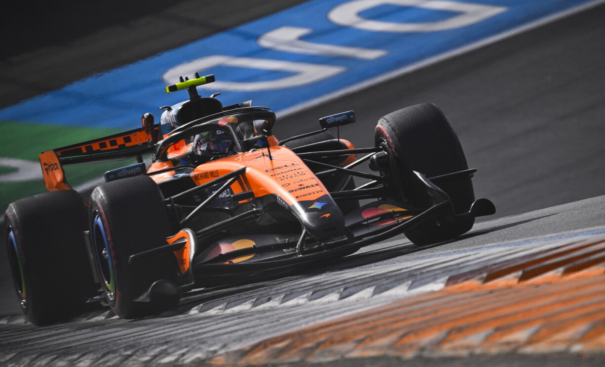 D'Pole Position zu Zandvoort geet un de Lando Norris.