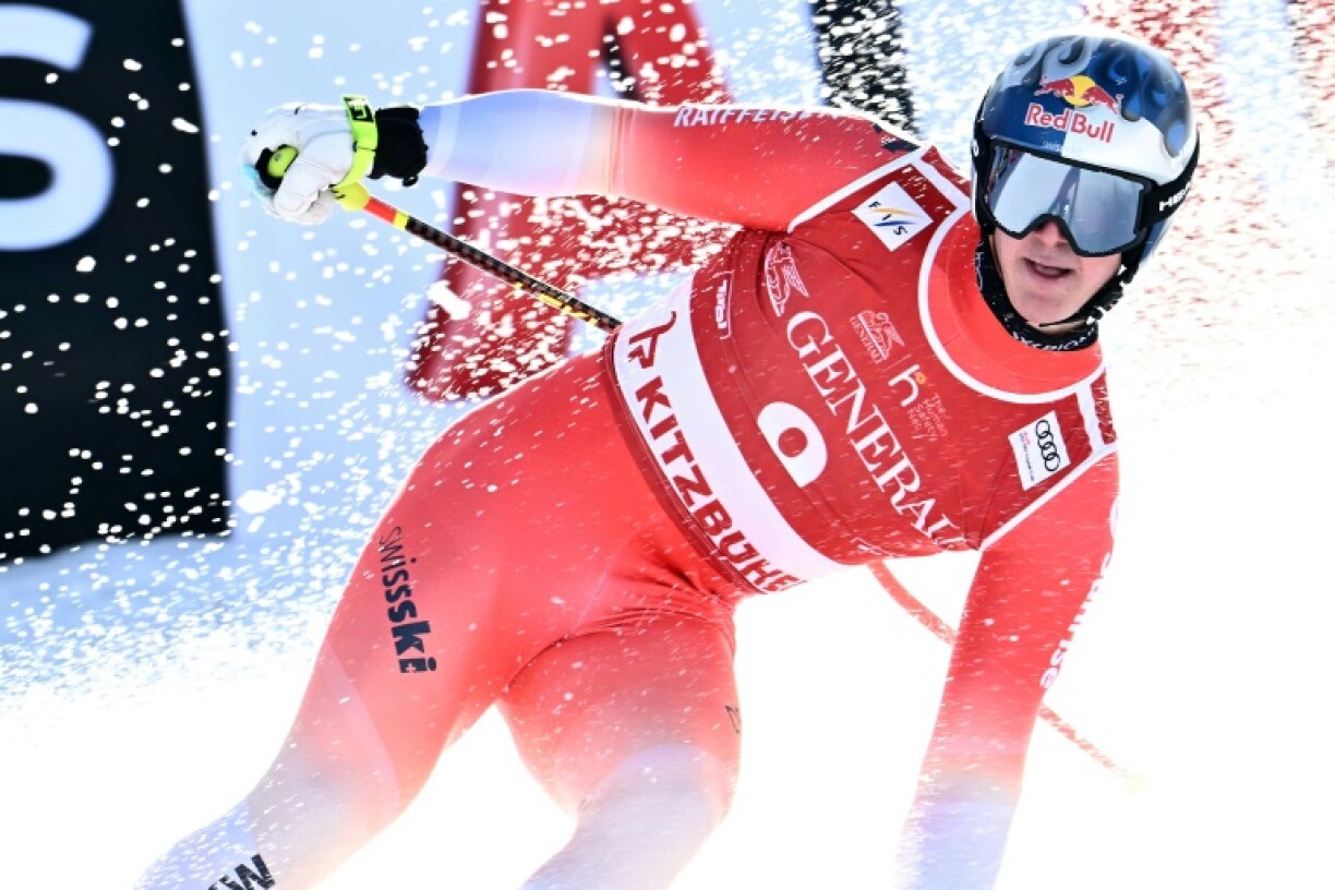 Switzerland's Marco Odermatt, winner of the World Cup super-G at Kitzbuehel
