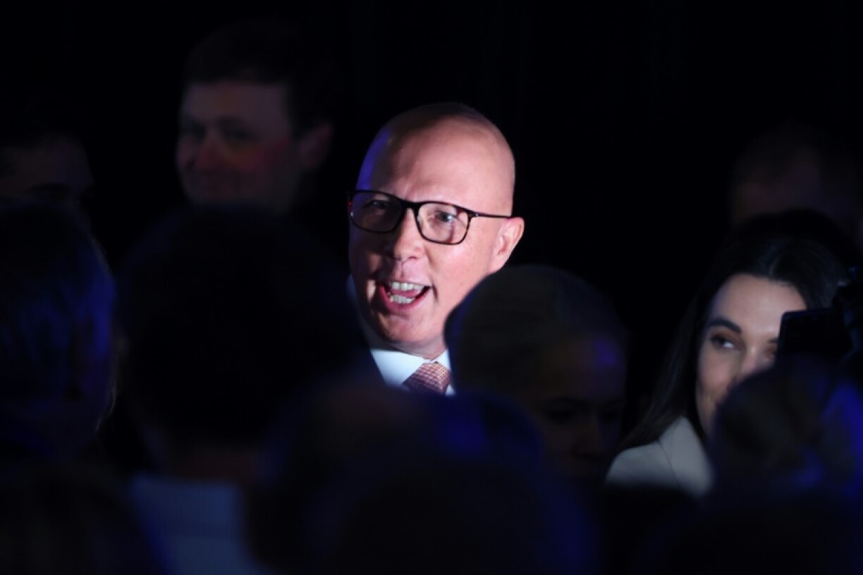 Australia's Opposition Leader Peter Dutton arrives to concede defeat in Australia's general election at an event in Brisbane on May 3, 2025.