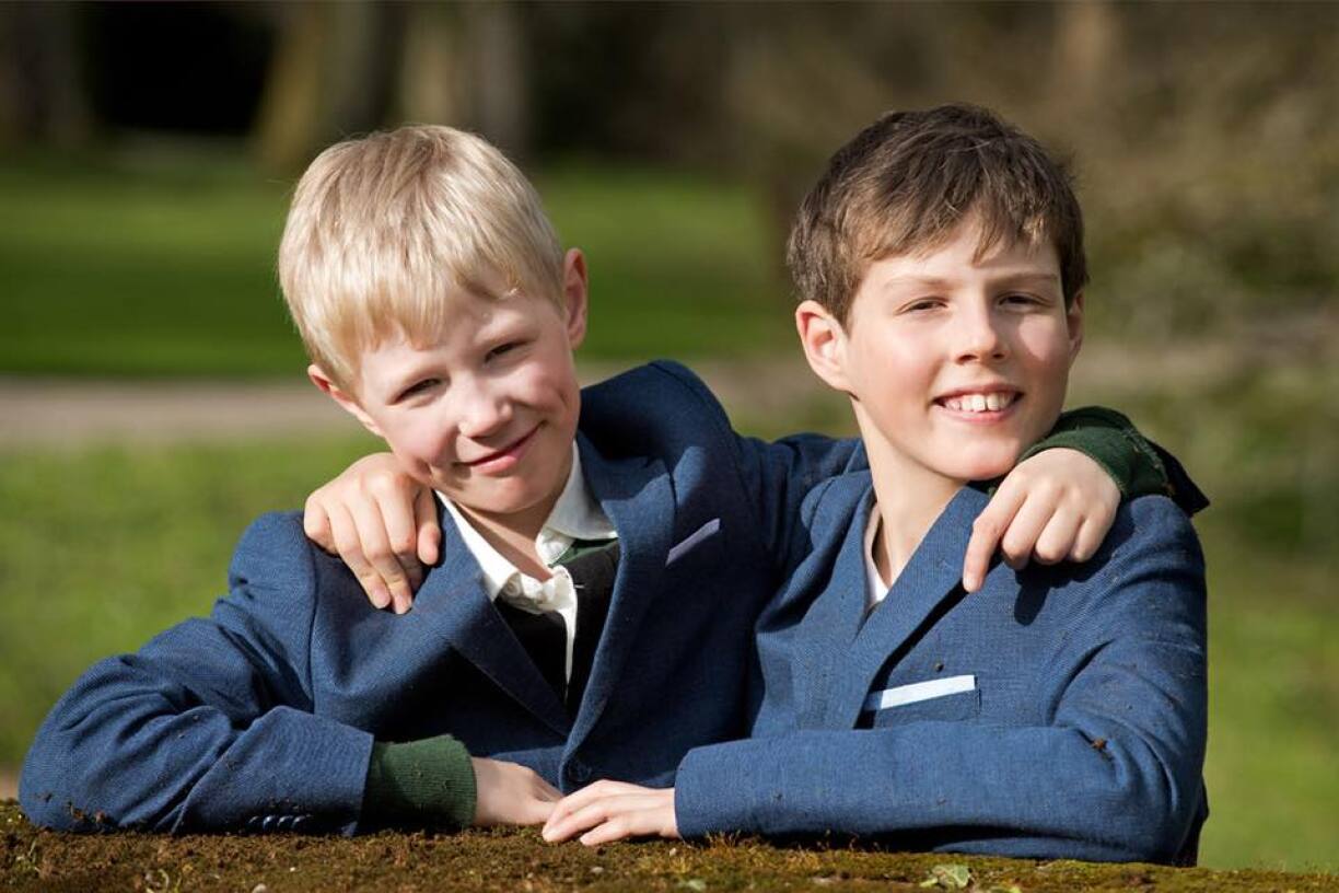 Prince Gabriel (right) with his younger brother Prince Noah.