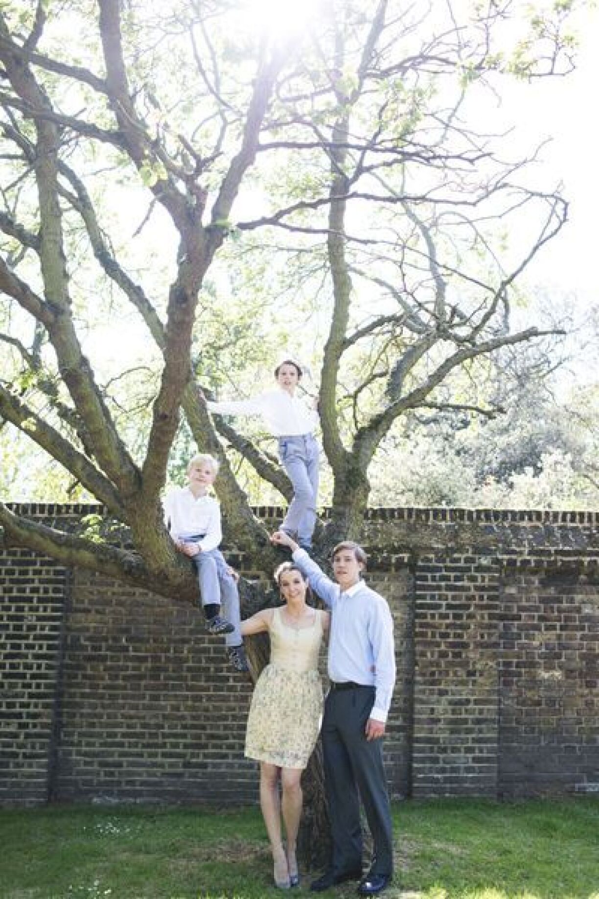 Prince Gabriel and Prince Noah climbing the family tree.