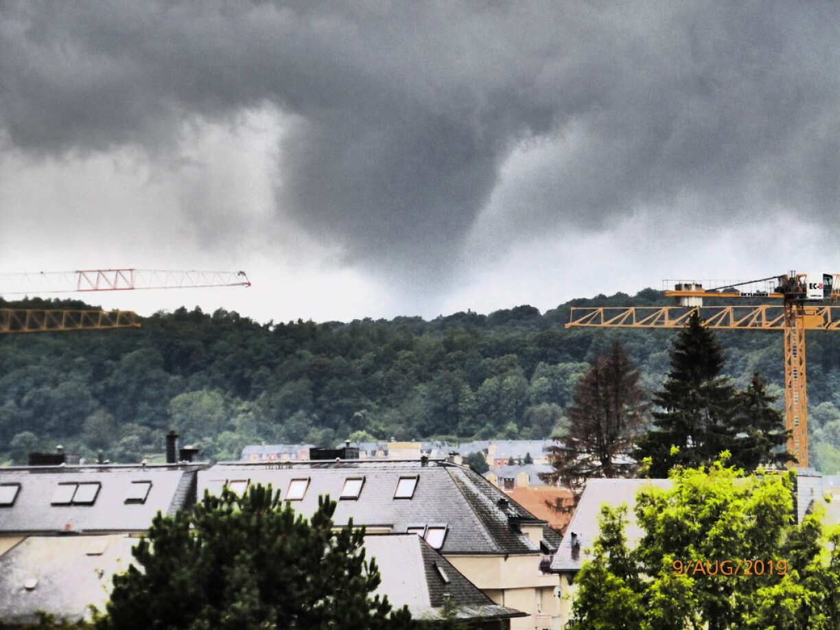 A huge tornado ripped across southwest Luxembourg on 9 August.