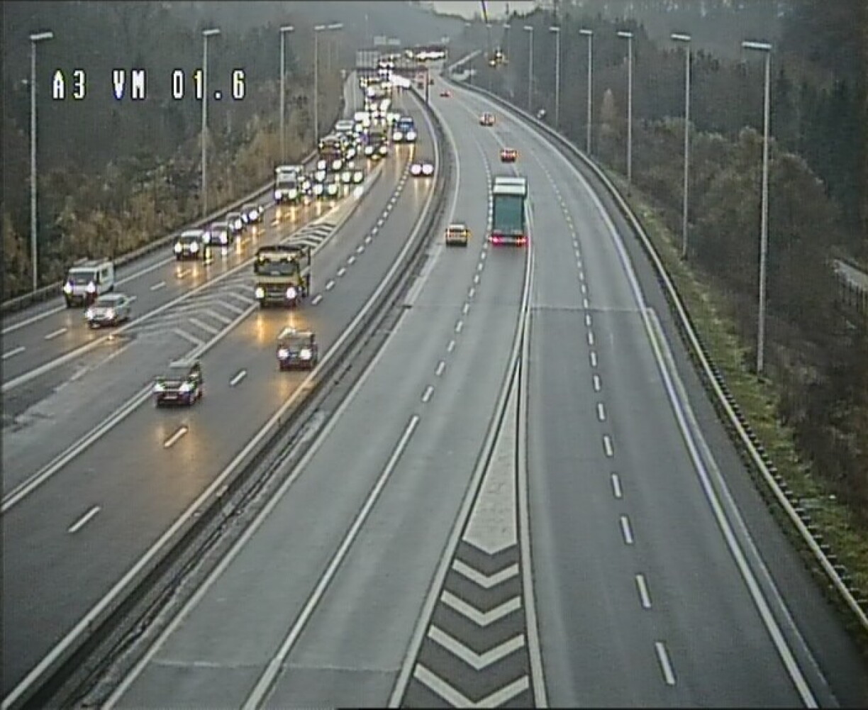Les ralentissements de l'A1 s'étendaient jusque sur l'A3 à 8h15.