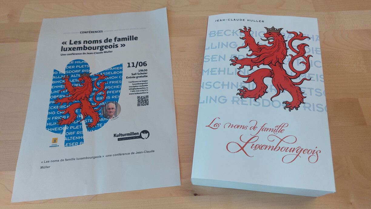 Zanter Ufank 2026 kritt een d'Buch iwwer d'Lëtzebuerger Familljennimm ze kafen.