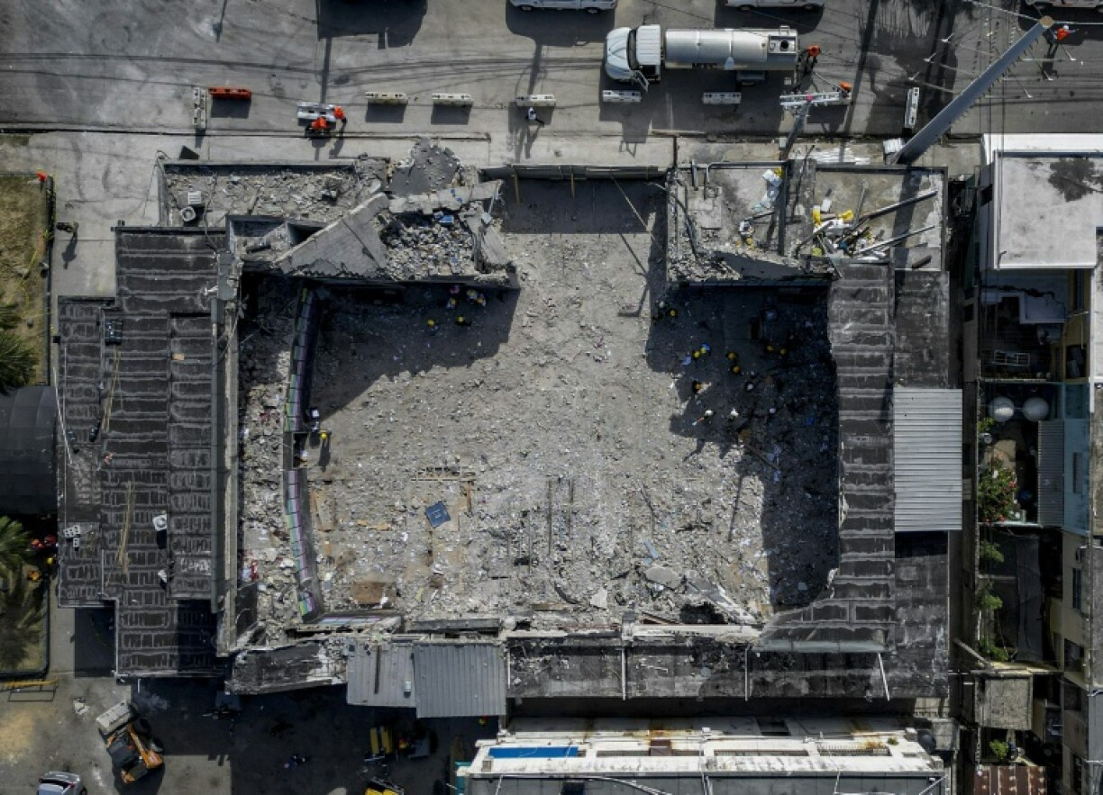 The scene in Santo Domingo resembled the aftermath of an earthquake, with a gaping hole where the roof of the Jet Set club had been