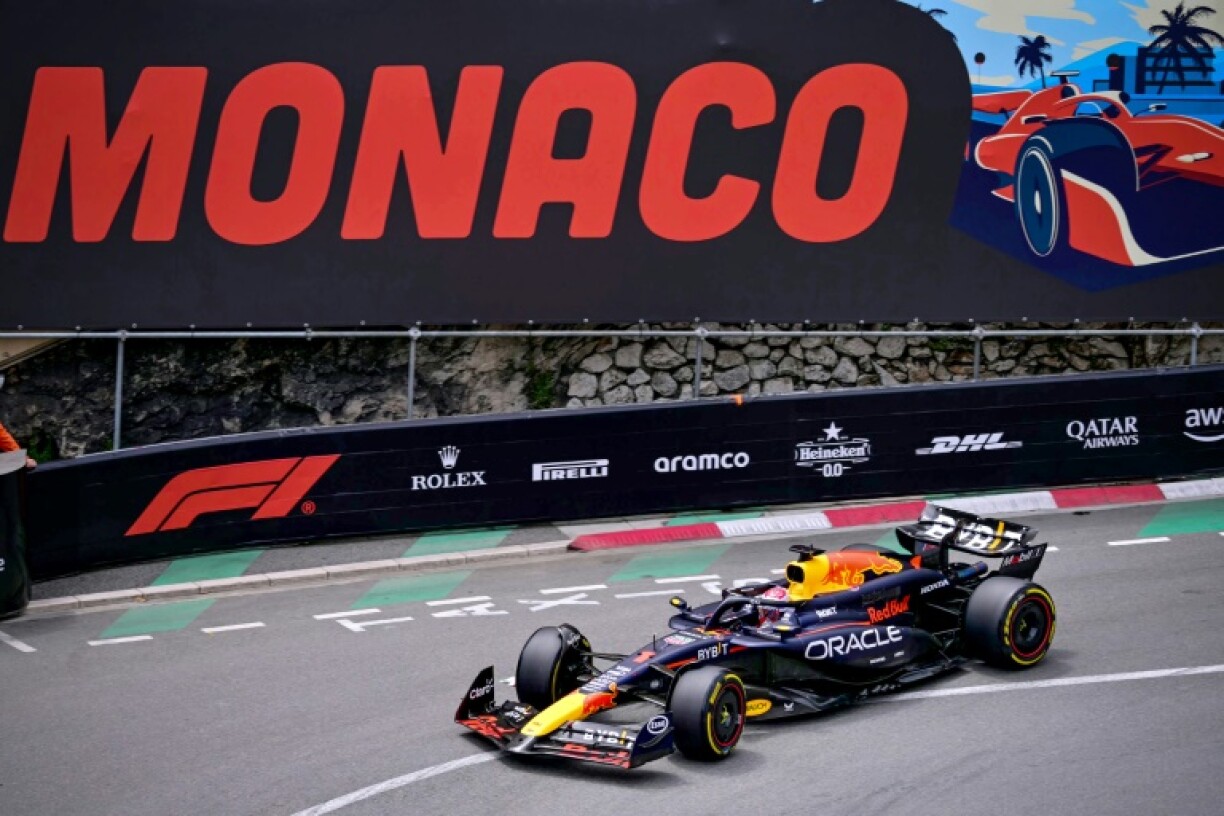 Le pilote Red Bull Max Verstappen lors de la seconde séance d'essais libres sur le circuit de Monaco, le 24 mai 2024