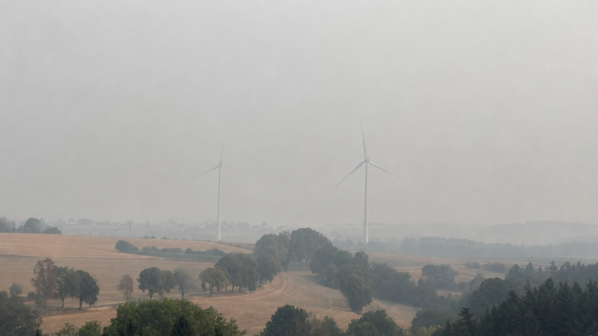 Vue vun Déierebech aus a Richtung Norden