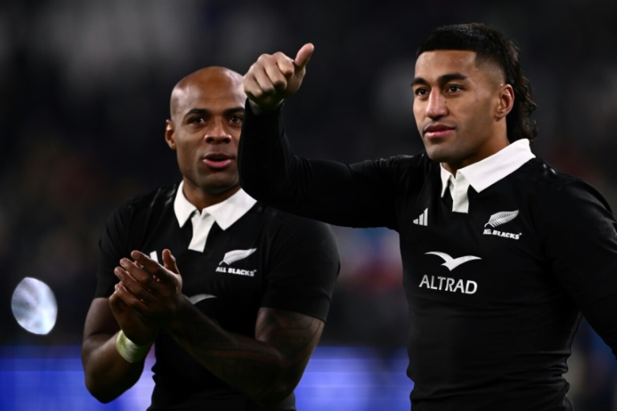 New Zealand wing Rieko Ioane (R), who says an under-strength French side should still be respected.