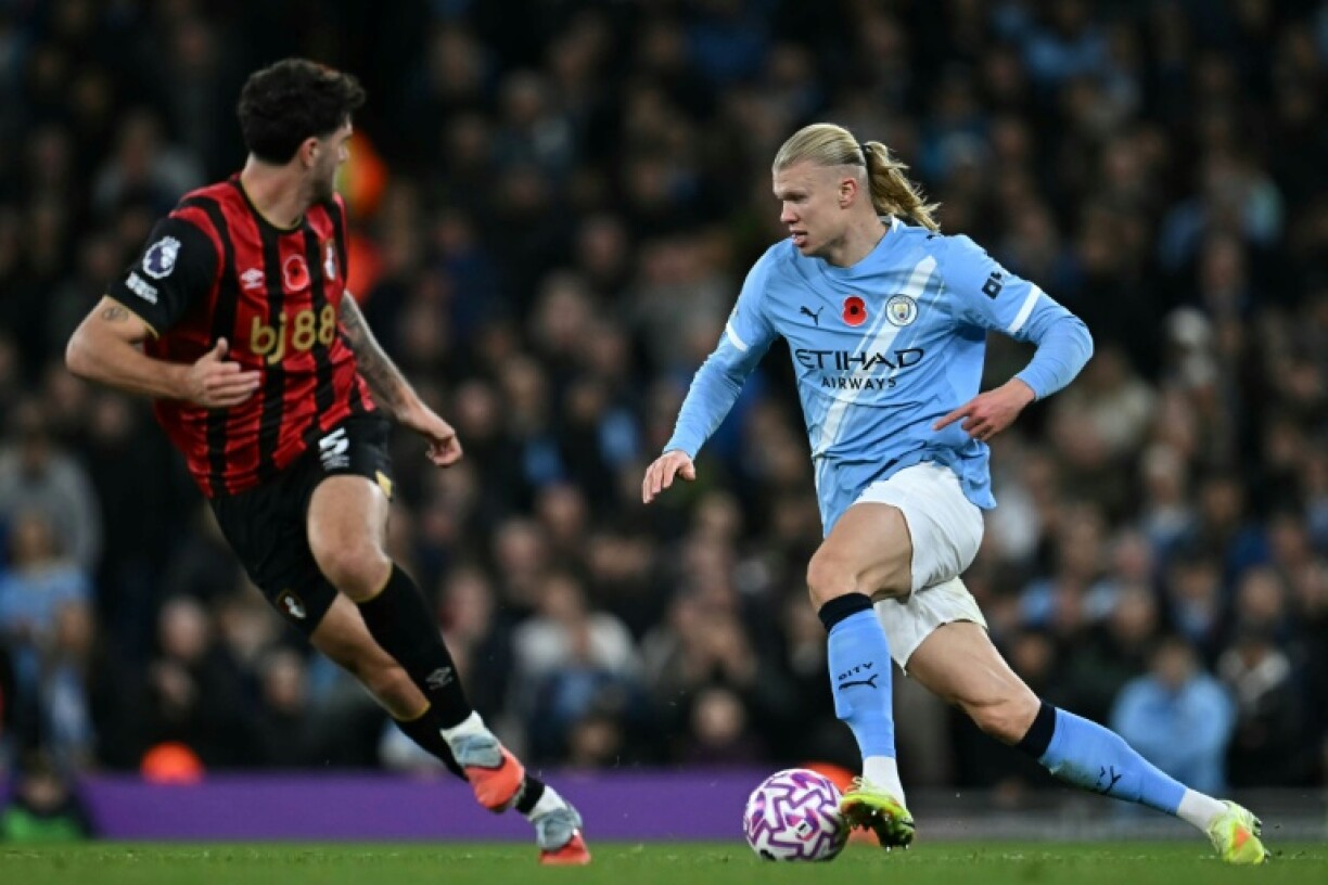 Manchester City's Norwegian striker Erling Haaland already has 13 Premier League goals this season