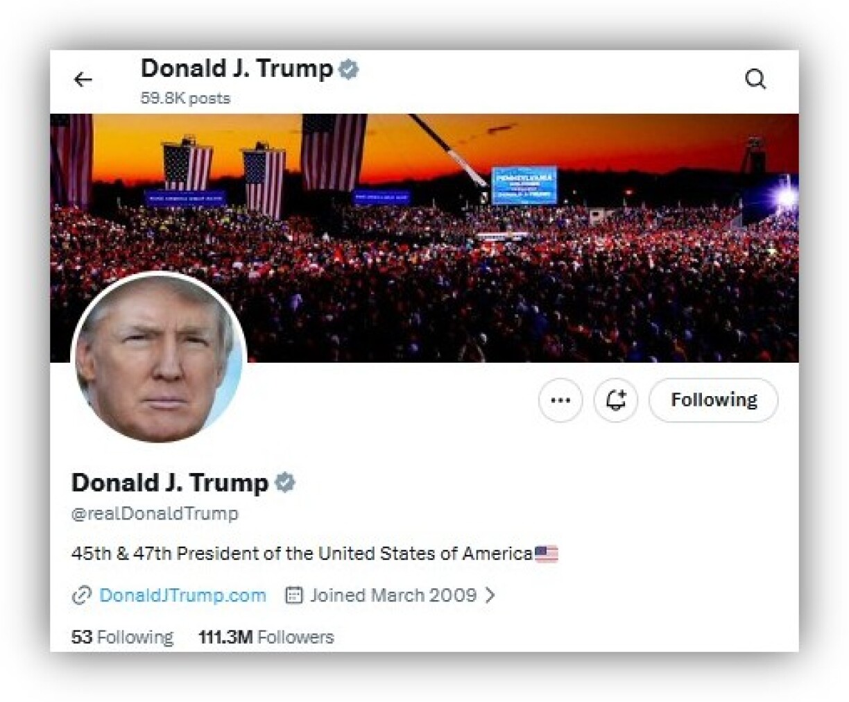 Screenshot from X taken April 17, 2026