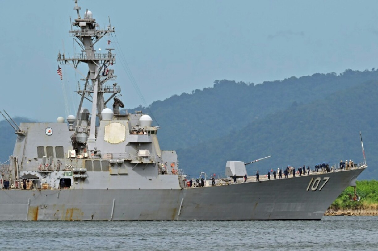 The USS Gravely arrived in Trinidad and Tobago on Sunday for joint exercises near the coast of Venezuela