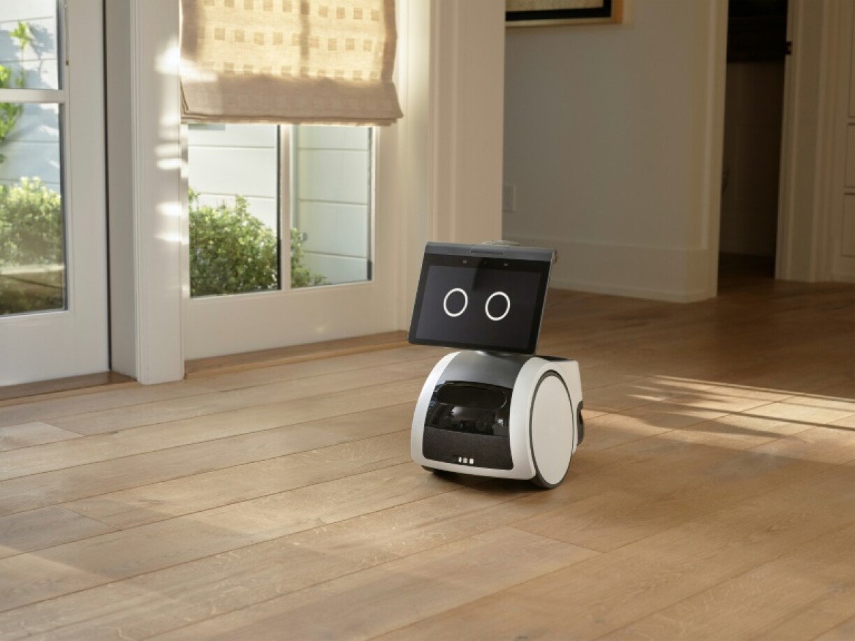 This handout image courtesy of Amazon.com, Inc. shows the camera-equipped home robot