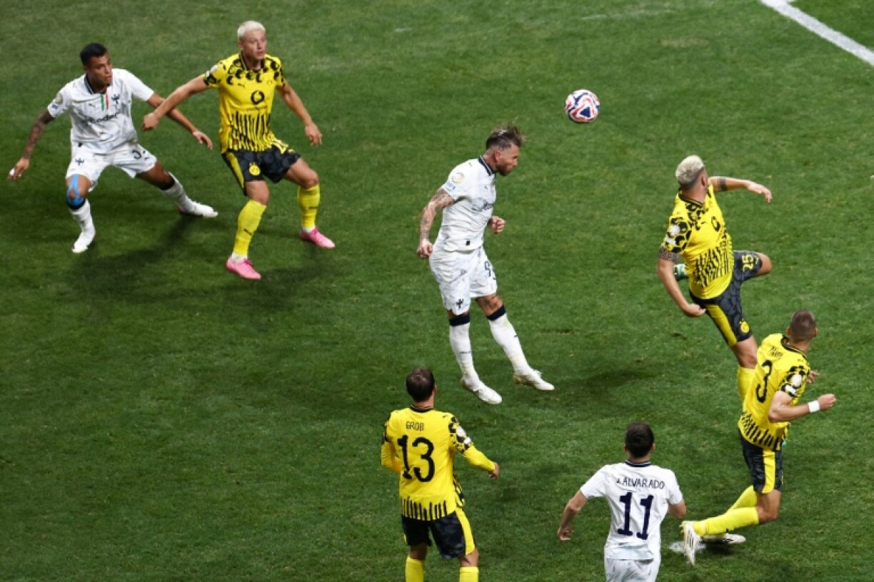 Monterrey's Spanish defender Sergio Ramos headed wide late on as his team desperately hunted an equaliser in the final stages
