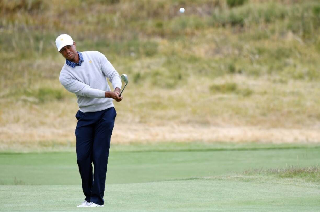 Le golfeur vedette Tiger Woods lors de la Presidents Cup à Melbourne, le 13 décembre 2019 tournament in Melbourne.