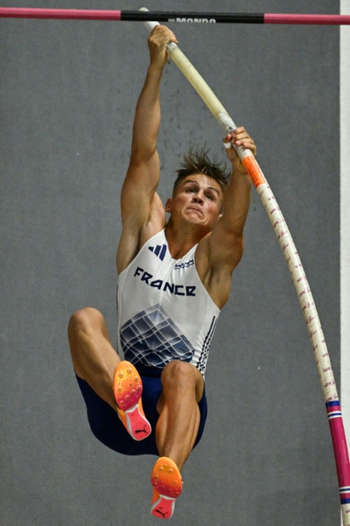 Le perchiste français Thibaut Collet les mondiaux d'athlétisme, le 26 août 2023 à Budapest