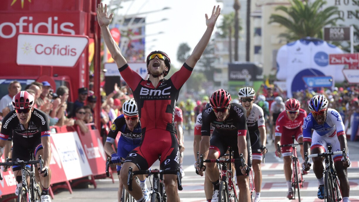 Jempy Drucker lors de sa victoire sur la Vuelta