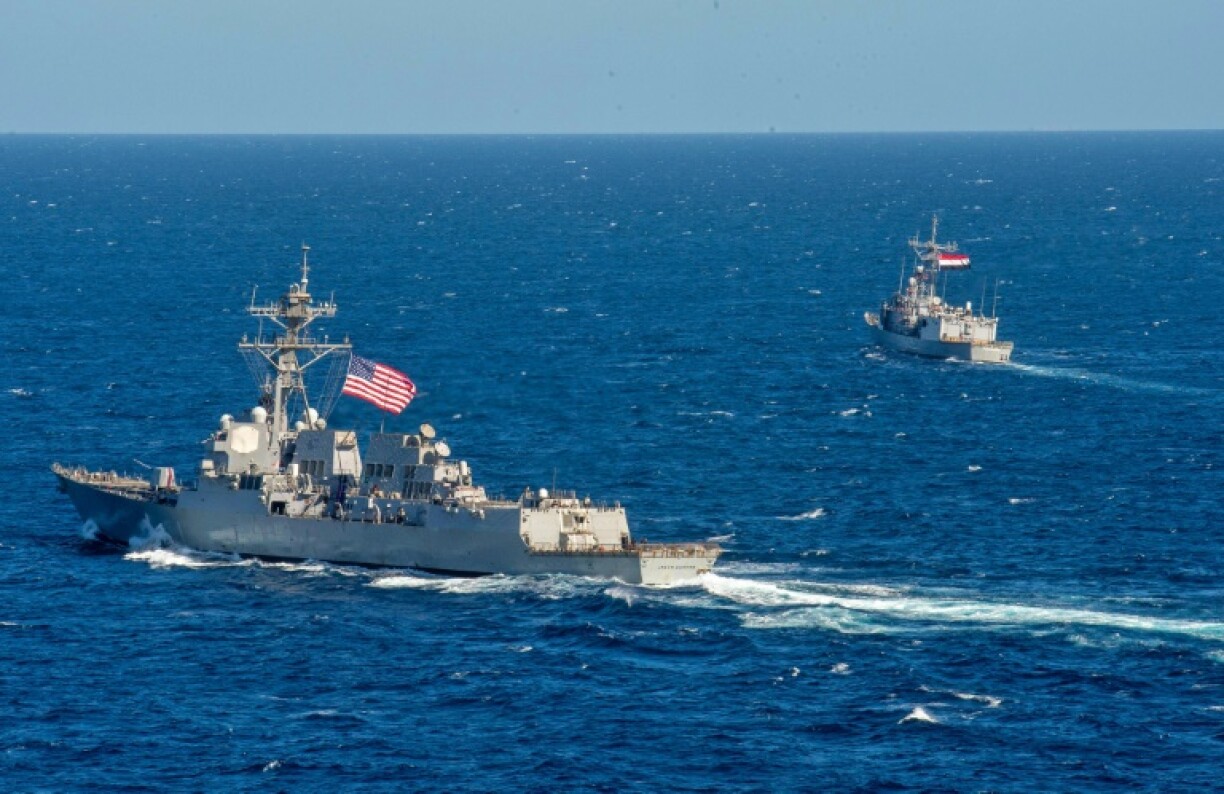 US President Donald Trump is deploying three warships off the coast of Venezuela -- like those seen here in the Red Sea in 2022 -- as part of efforts to curb drug trafficking