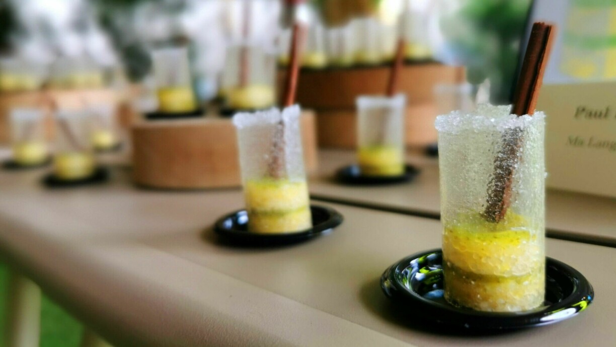 Le Mojito à la Chartreuse de Paul Bungert, chef pâtissier du restaurant Ma Langue Sourit à Moutfort: