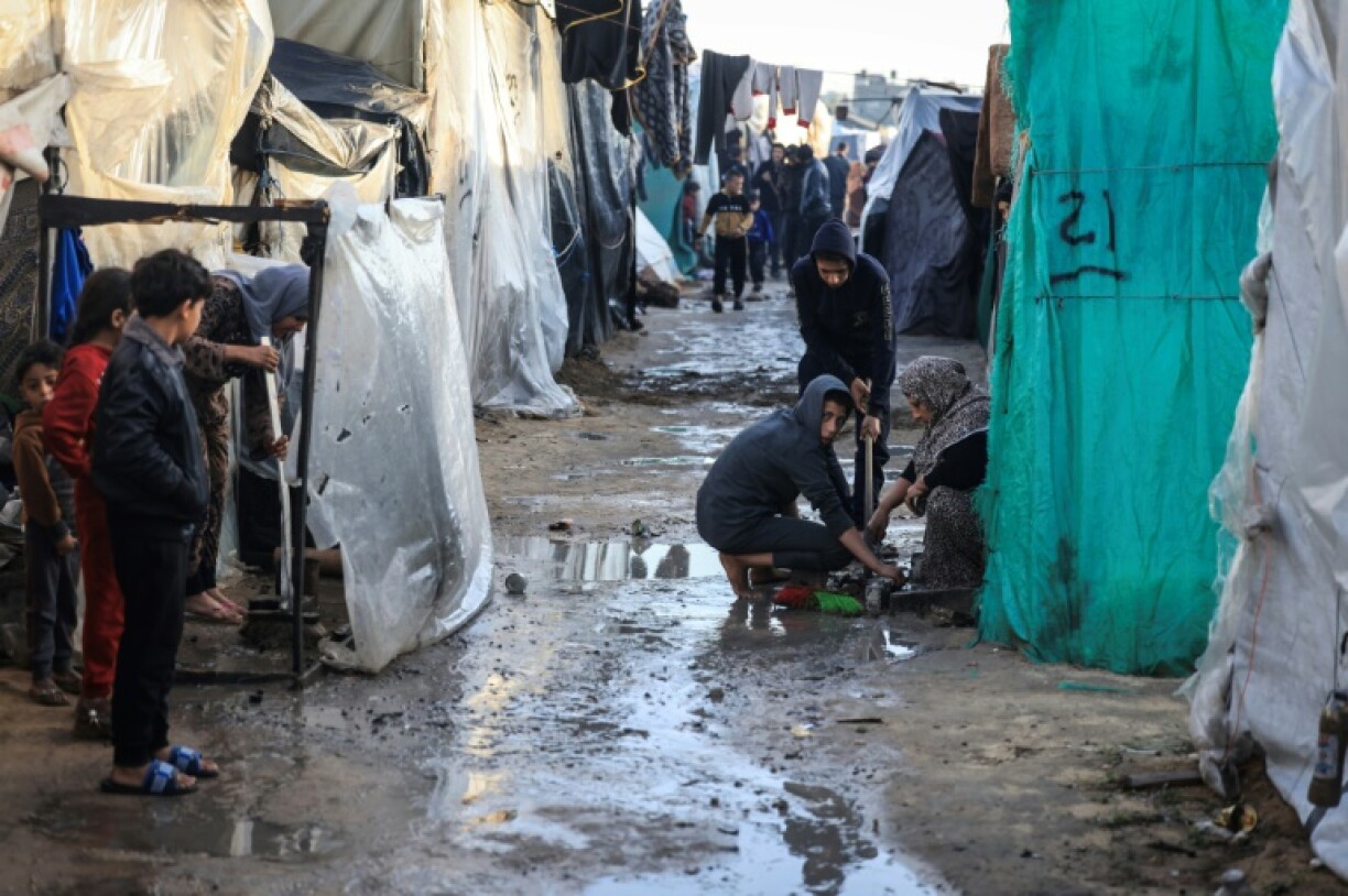 Camp de tentes à Rafah, dans le sud de la bande de Gaza, le 27 janvier 2024