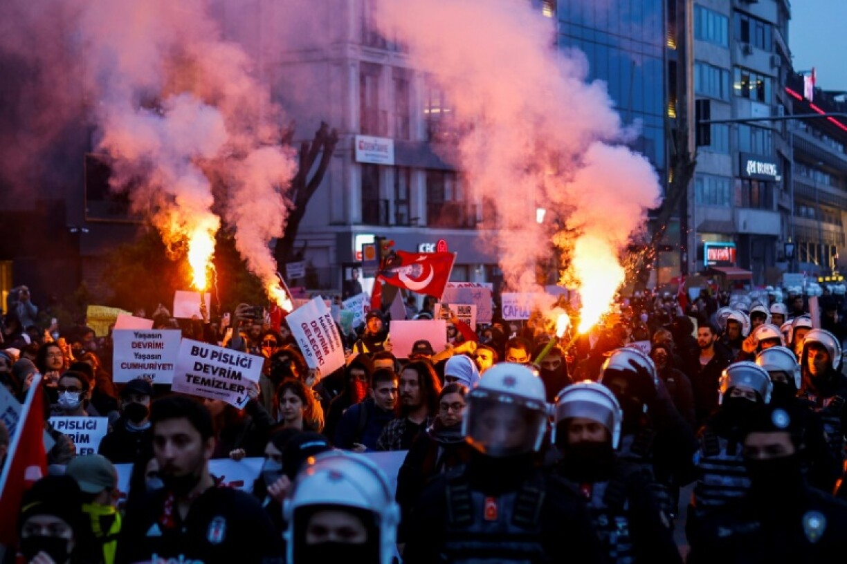 Turkey's President Recep Tayyip Erdogan has denounced the protests as 'street terror'