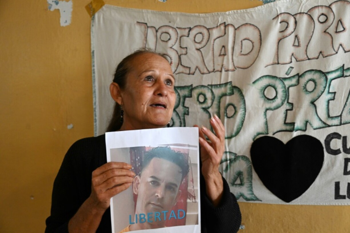 Liset Fonseca is anxiously awaiting news on the fate of her son Roberto Perez, sentenced to 10 years' imprisonment for taking part in anti-government protests in 2021