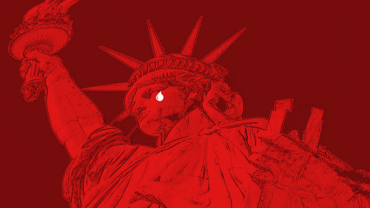 Lady Liberty, a gift from the people of France to the people of the United States.