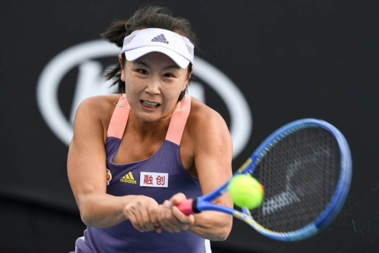La Chinoise Peng Shuai, lors de son match du 1er tour de l'Open d'Australie contre la Japonaise Nao Hibino, le 21 janvier 2020 à Melbourne