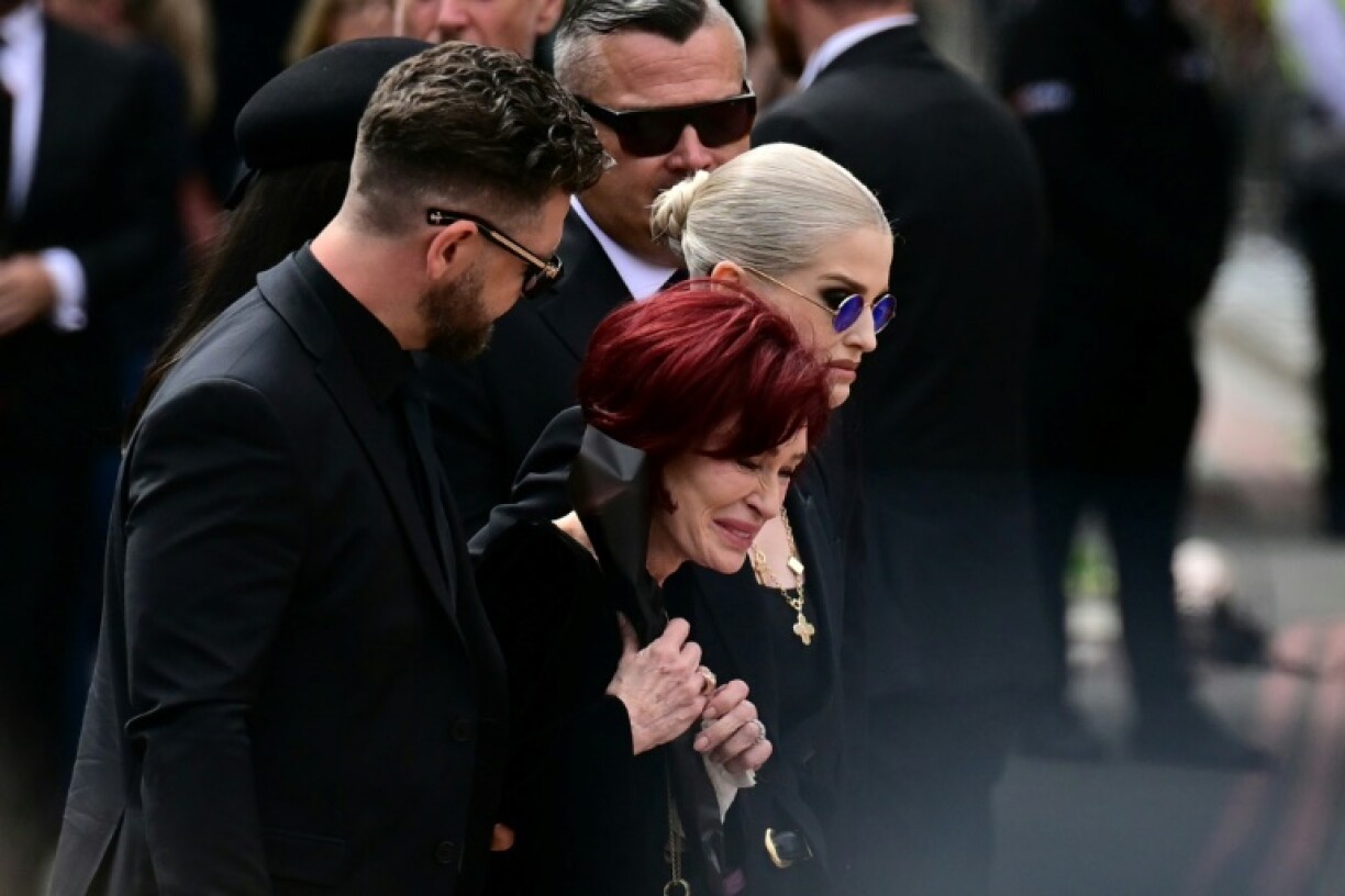 Family members including widow Sharon Osbourne laid flowers and read fans' tributes