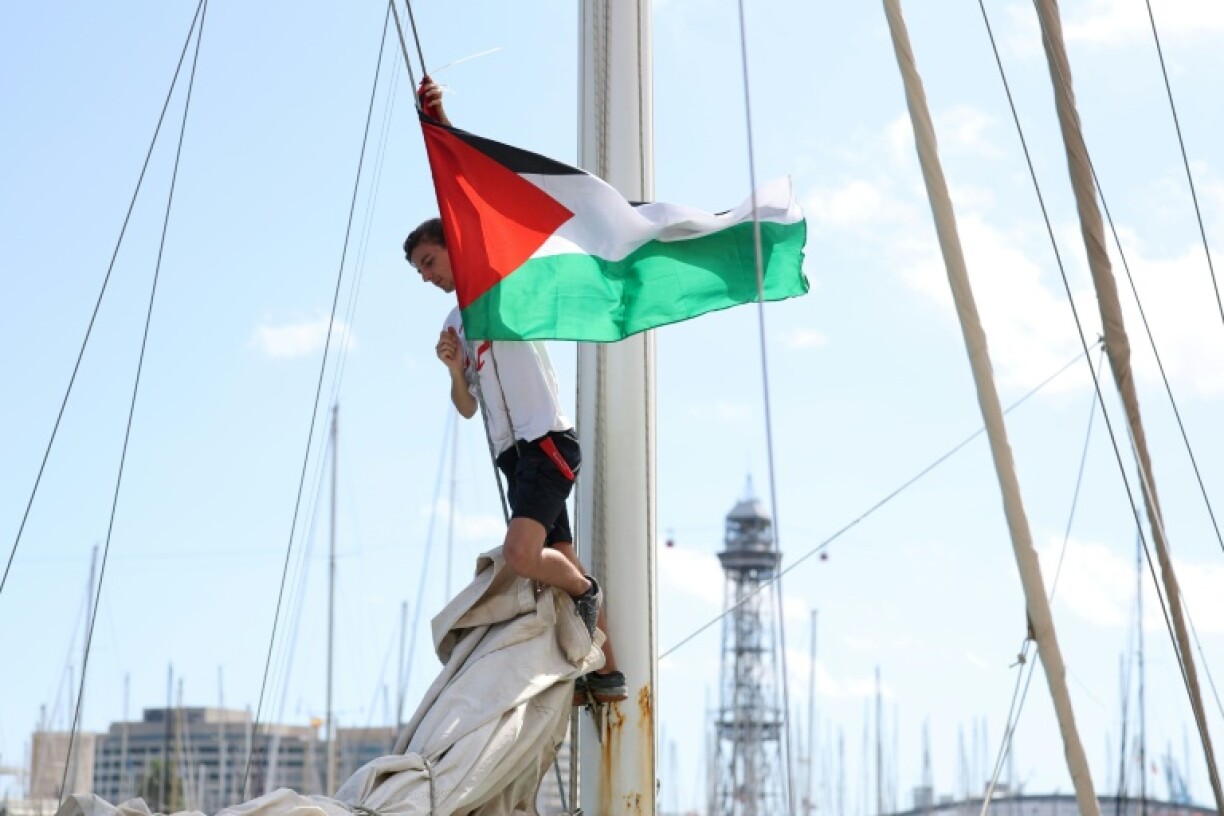 Organisers say the flotilla is set to leave Barcelona for Gaza on Sunday