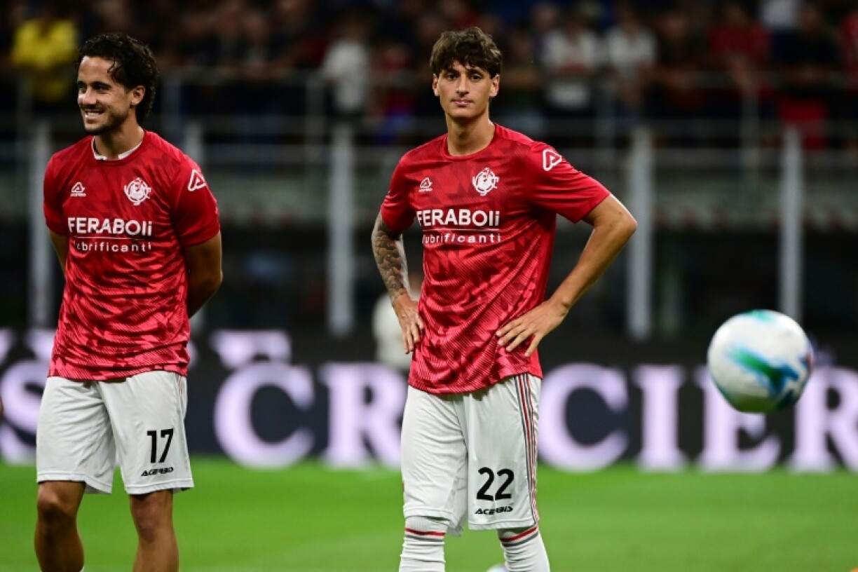 Romano Floriani Mussolini (R) made his Serie A debut with Cremonese on Friday