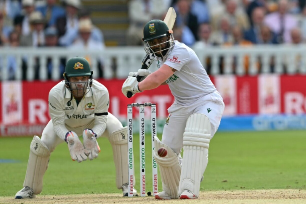 South Africa captain Temba Bavuma on his way to 65 not out in the World Test Championship final against Australia at Lord's