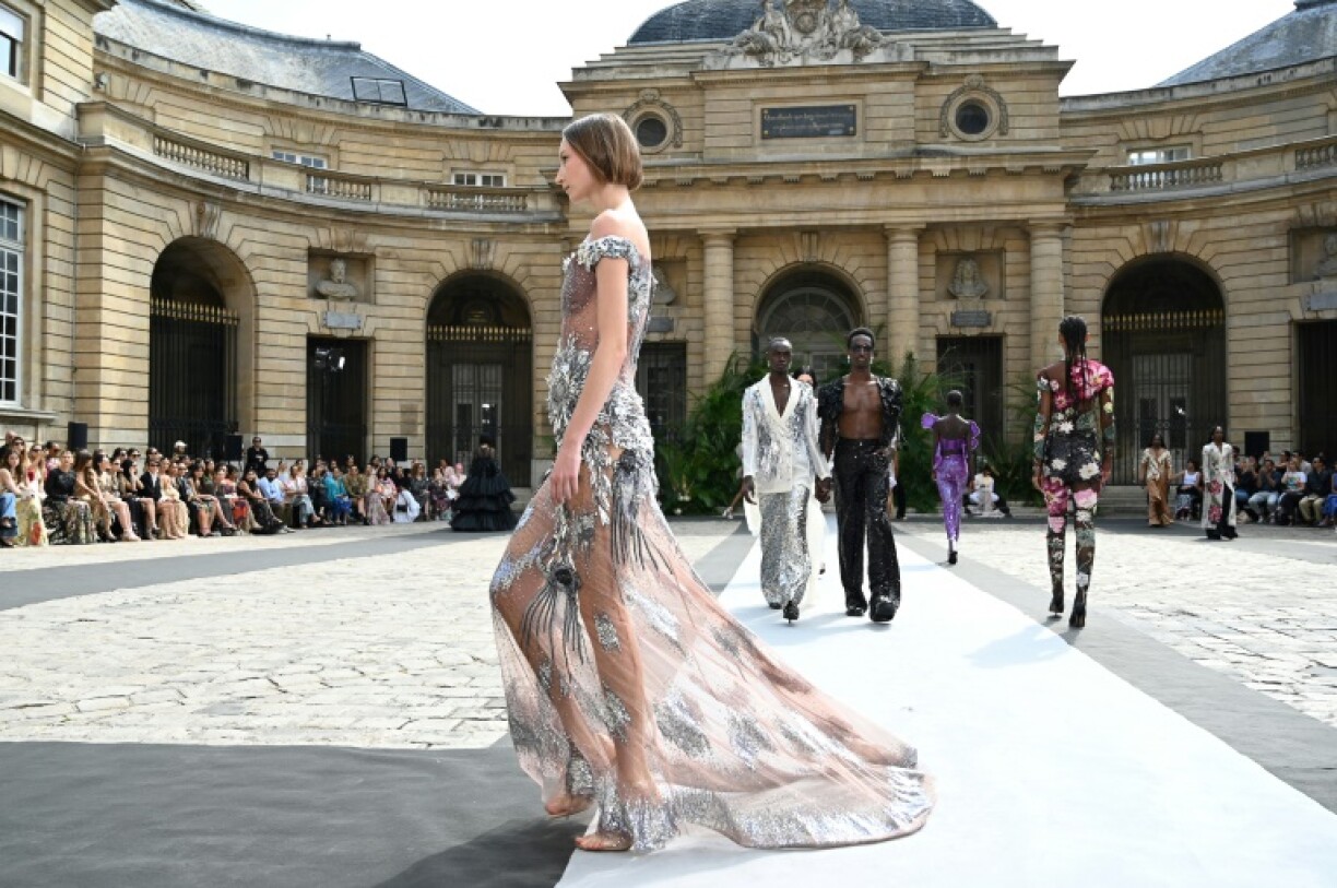 Défilé Rahul Mishra à Paris, le 3 juillet 2023