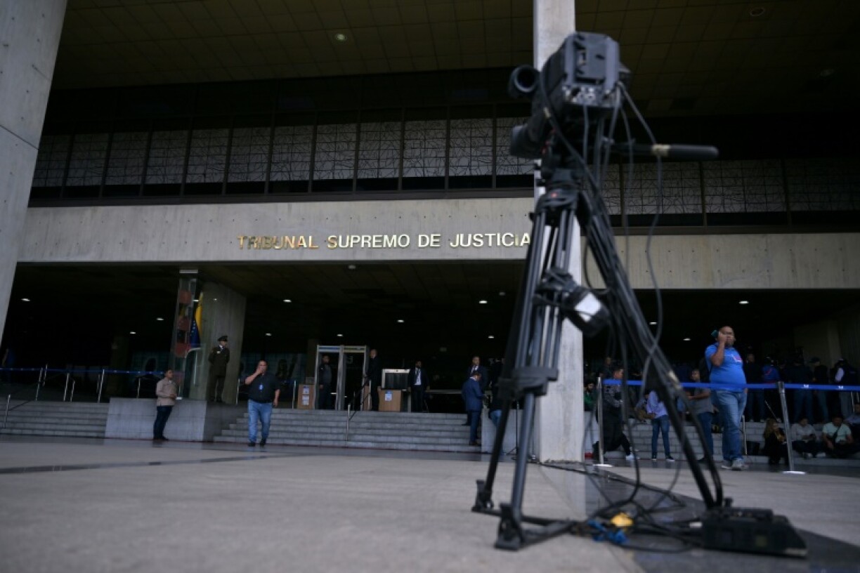 Vue de l'entrée de la Cour suprême à Caracas le 7 août 2024