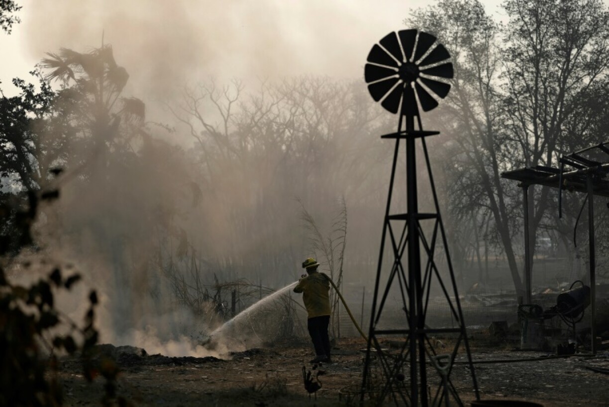 The historic settlement of Chinese Camp has been badly charred by lightning-sparked wildfires