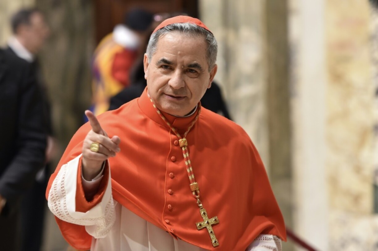 Le cardinal italien Giovanni Angelo Becciu le 28 juin 2018 à la basilique Saint-Pierre au Vatican